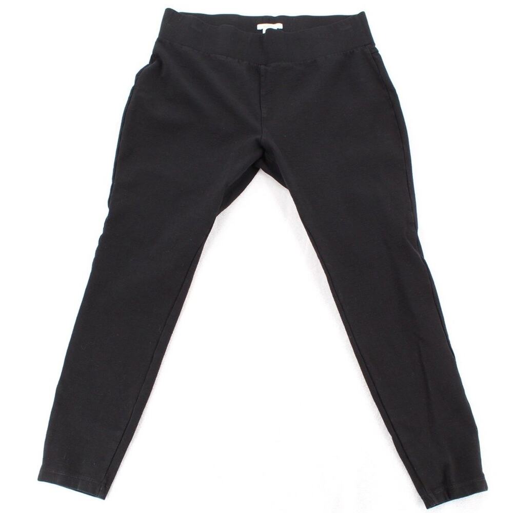 Matty M Women's Black Pull-On Slim Leg Work Office Stretch Pants Size L